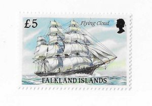 Falkland Islands Sc #500 5 pound Ship value (1989) NH VF