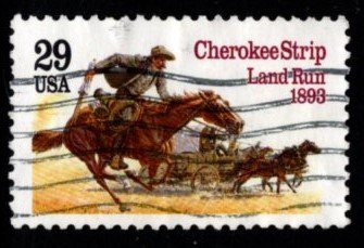 #2754 Cherokee Strip land Run (off paper) - Used