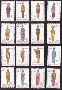 Indonesia  Scott 863-888  MH* Regional costume set of 26 on 2 scans