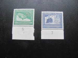 GERMANY 1938 MNH SC C59-60  ZEPPELIN WITH MARGIN XF $55 (100)