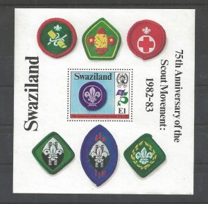 1982 Swaziland Boy Scouts 75th anniversary SS