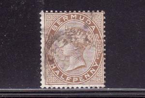 Bermuda-Sc #16-used-1/2p brown-QV-1880-