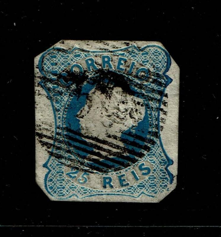 Portugal SC# 2, Used, side/margin shallow thin, minor embossing tears - S6534