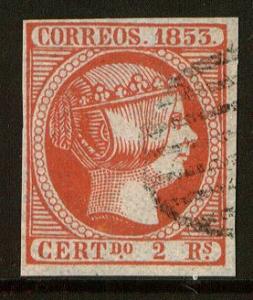 Spain, Scott 21, FORGERY with fake cancel