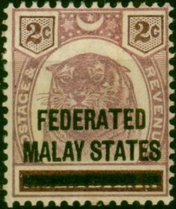 Fed of Malay States 1900 2c Dull Purple & Brown SG2 Good MM