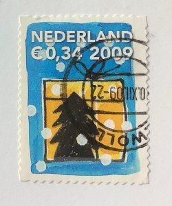 Netherlands 2009 Scott 1347i used - December stamp, Christmas Gift