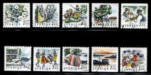 Sweden #1681-1690 used