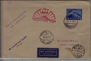Germany/Russia/Switzerland Zeppelin cover Polarfahrt / 25.7.31