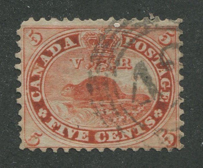 CANADA #15 USED 4-RING NUMERAL CANCEL 42 (.01)