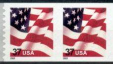 US Stamp #3633A MNH - US Flag Coil Pair