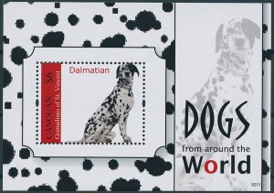 Canouan Stamps 2010 MNH Dogs Dalmatians Pets Domestic Animals 1v S/S