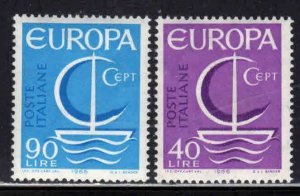 Italy # 942-43 ~ Cplt Set of 2 ~ Europa ~ Unused, LHM