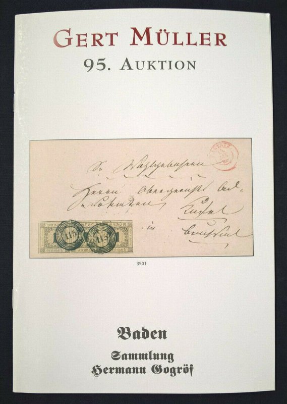 Auction Catalogue BADEN Sammlung HERMANN GOGRÖF Covers Germany