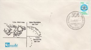 Argentina 1982 Sc#1338  Claim on Falkland Islands (1) FDC