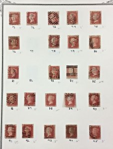 Great Britain #33 1864 lot of 127 stamps 154 different plates, cat $890.