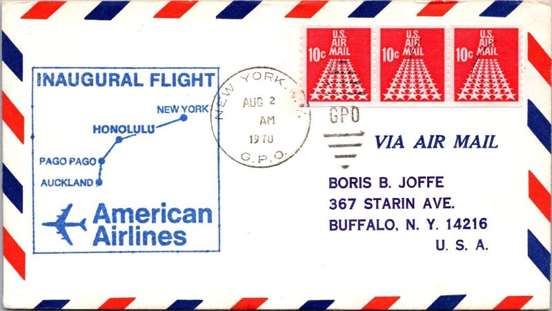 FFC 1970 - American Airlines - New York, NY to Pago Pago, Samoa - F34902