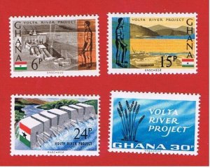 Ghana #240-243  MNH OG   Dam  Free S/H