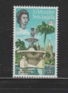 ST. KITTS- NEVIS #147 1963 2c PALL MALL SQUARE MINT VF NH O.G