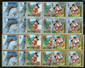 Bhutan 1967 Boy Scouts Activity Camping Tree Plant Sc 86-E 6v Cancelled in BL...