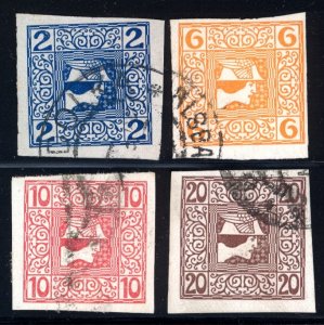 Austria 1908 P15-18 used