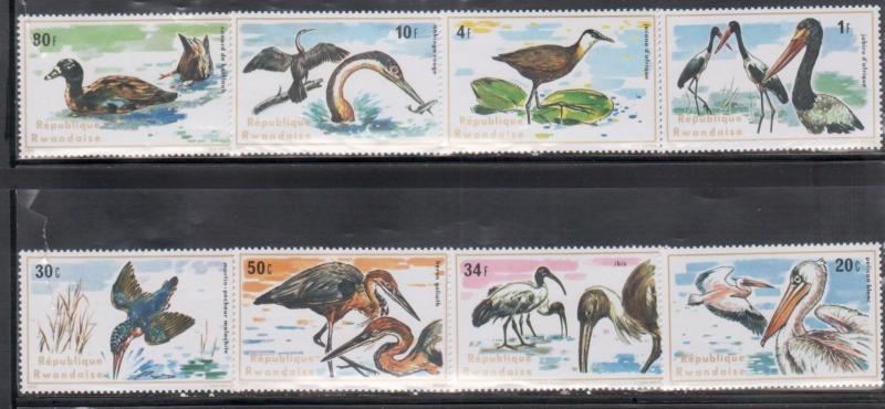 Rwanda 652-59 Birds Mint NH