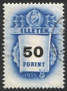 HUNGARY 1954 Scarce Illetek Barefoot #69 50f Used VF