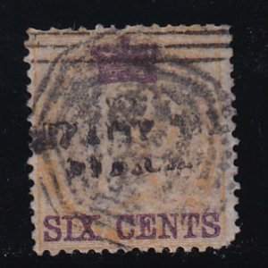 Straits Settlements 1867 SC 5 Used 