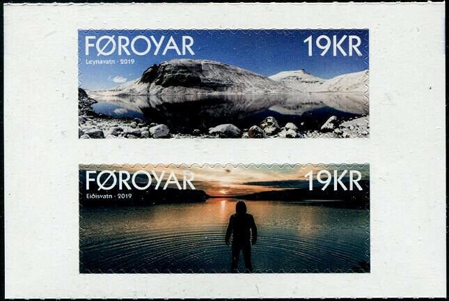 HERRICKSTAMP NEW ISSUES FAROE ISLAND Lakes III Self-Adh. Pair