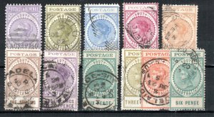 Australia - South Australia 1886-1906 values to 2s 6d between SG 195 and 300 FU