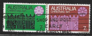 Australia #508g and c 7c Christmas - Three Kings and Star