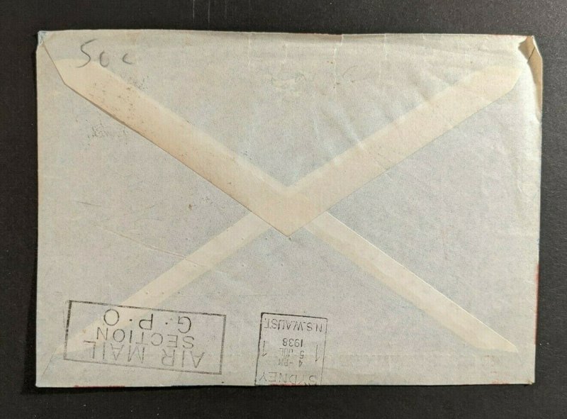 1938 Netherlands Indies First Flight Airmail Cover to Sydney Australia