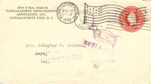 United States California Napa 1922 machine with violet sl Returned to Writer ...