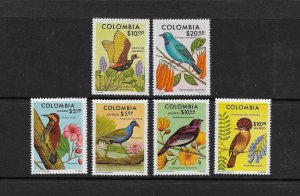 BIRDS - COLOMBIA #858-9,C644-7 MNH