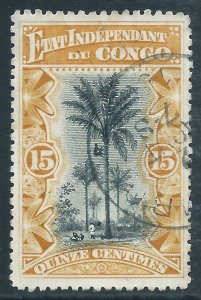 Belgian Congo, Sc #27, 15c Used