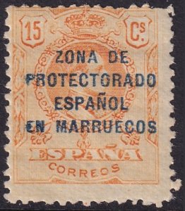 Spanish Morocco 1920 Sc 65 MLH* streaky gum