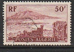 1955 Algeria - Sc 263 - used VF - single- Chenua Mountain and Tipasa