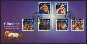 Gibraltar 854-9 on FDC - Christmas, Nativity