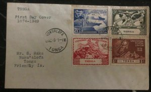 1949 Niuafoou Tonga Toga First Day Cover FDC Universal Postal Union UPU