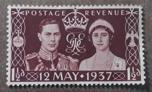 GB #234 1½d Coronation of King George VI & Queen Elizabeth MH (1937)