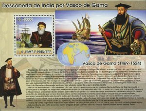 Discovery of India Stamp Vasco Da Gama Sail Ship Souvenir Sheet MNH #3190/Bl.620
