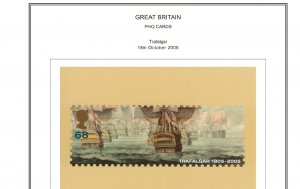 COLOR PRINTED GREAT BRITAIN 2005 PHQ CARDS STAMP ALBUM PAGES (80 illust. pages)