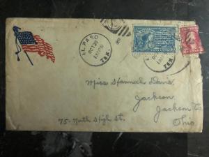 1916 El Paso TX Cover to Jackson OH Mexico Revolution Camp YMCA Field Hospital 2