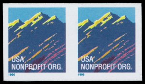 United States #2904c Mint nh superb  pair Cat$250 1996, (5¢) Mountain and ??...