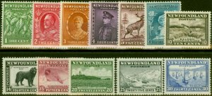 Newfoundland 1932 Set of 12 SG209-220 Fine & Fresh MM