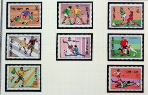 NORTH VIETNAM Sc 1180-87 NH PERF+IMPERF SETS OF 1986 - SOCCER CUP - (CJ25)