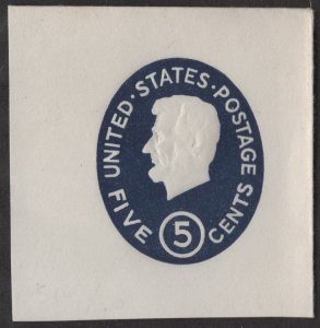 SC#U544 5¢ Lincoln Cut Square: Full Corner (1962) Unused