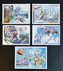 2002 Salt Lake City Olympic Games S/S Stamps #bl 700/704 Imperfect-