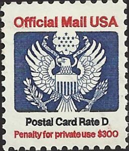 # O138 MINT NEVER HINGED EAGLE HOLDING ARROWS AND BRANCH