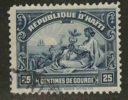 HAITI Scott 314 Used 1920 25c stamp