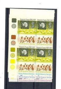 British Antarctic Territory Scott 39-42 Mint NH blocks (Catalog Value $239.00)